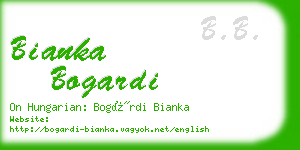 bianka bogardi business card